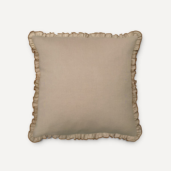 Pleated Clay and Terracotta Throw Pillow