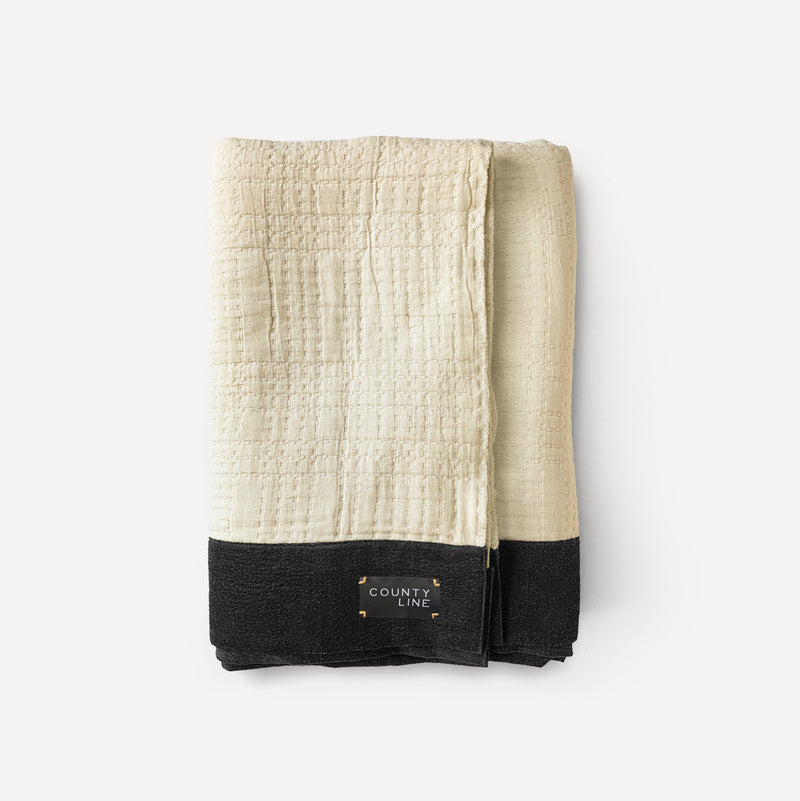 Waffle Throw - Black Cord